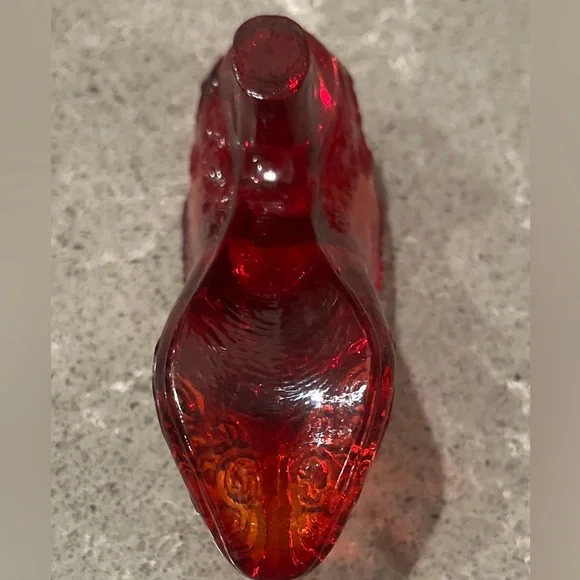 Fenton Ruby Red Glass Slipper - Picture 5 of 8